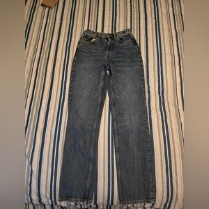 Topshop Blue Denim Jeans Size: 32W 34L